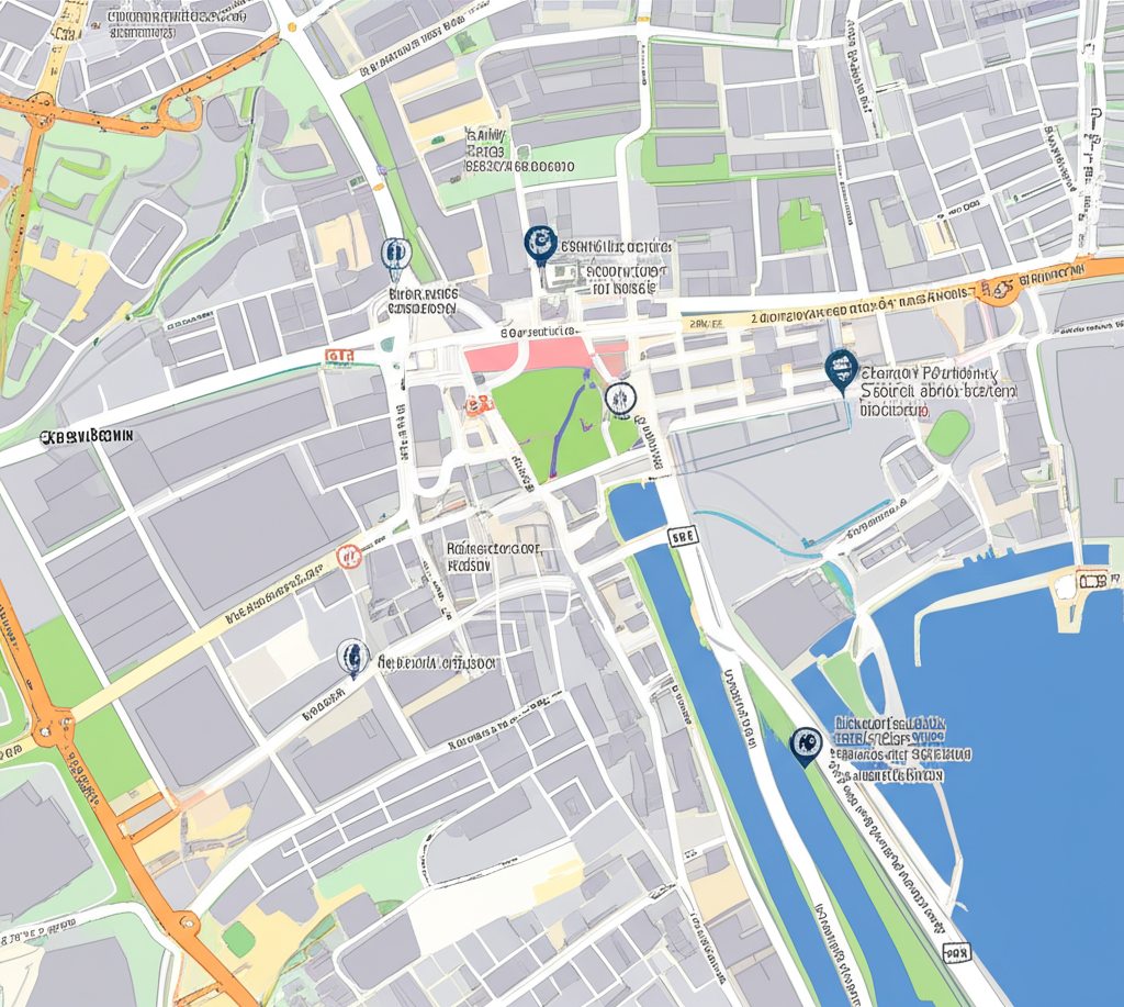 Map showing City Centre's location in Newcastle