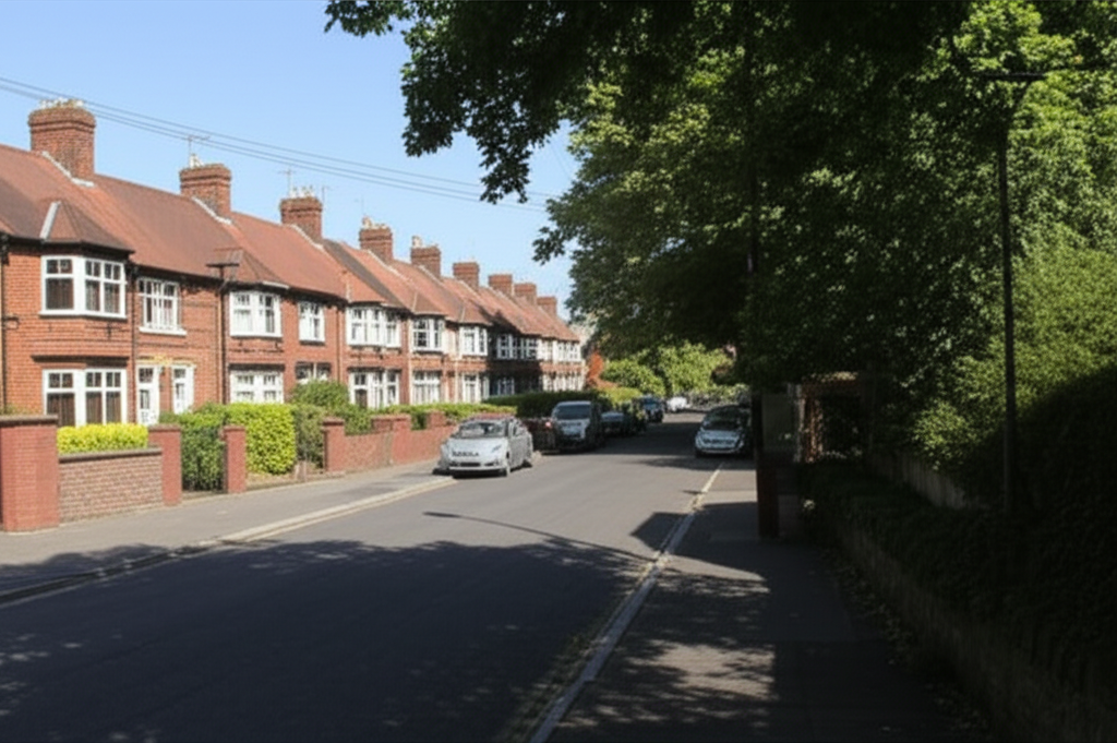Vibrant street in Fenham, Newcastle