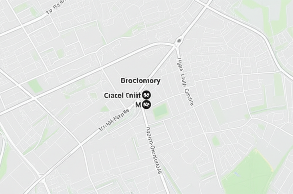 Map showing Gosforth's location in Newcastle