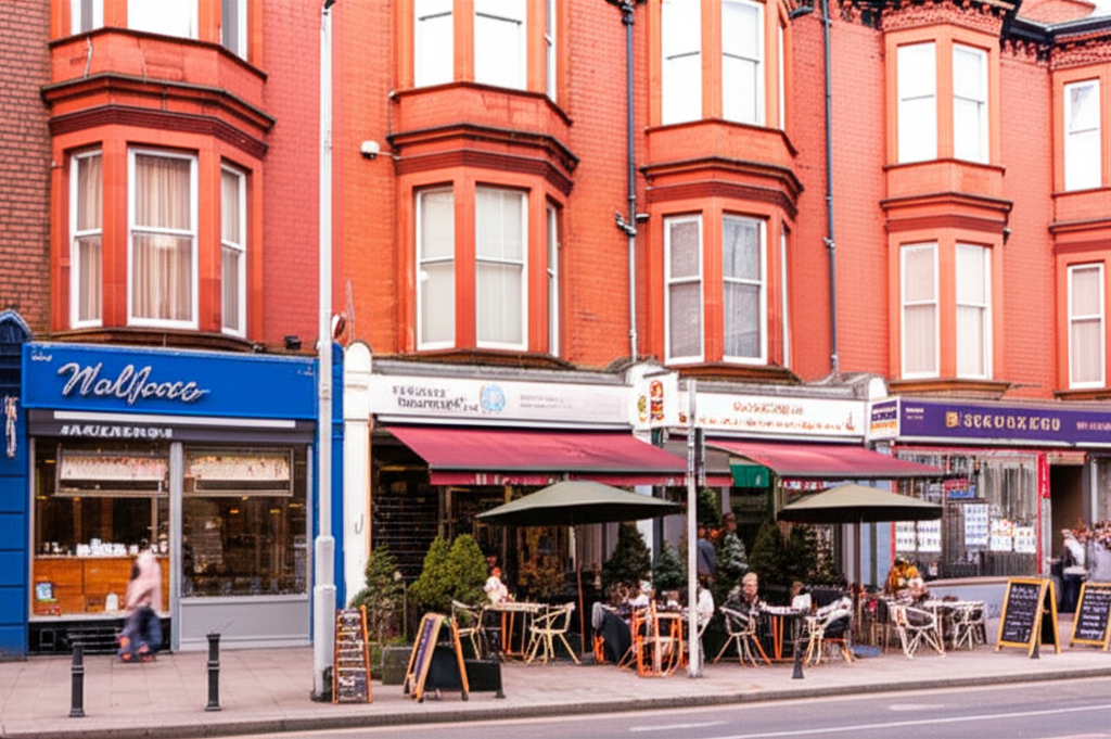 Vibrant street in Heaton, Newcastle
