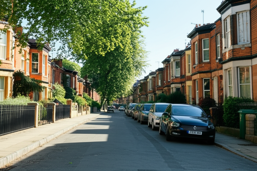 Vibrant street in Sandyford, Newcastle