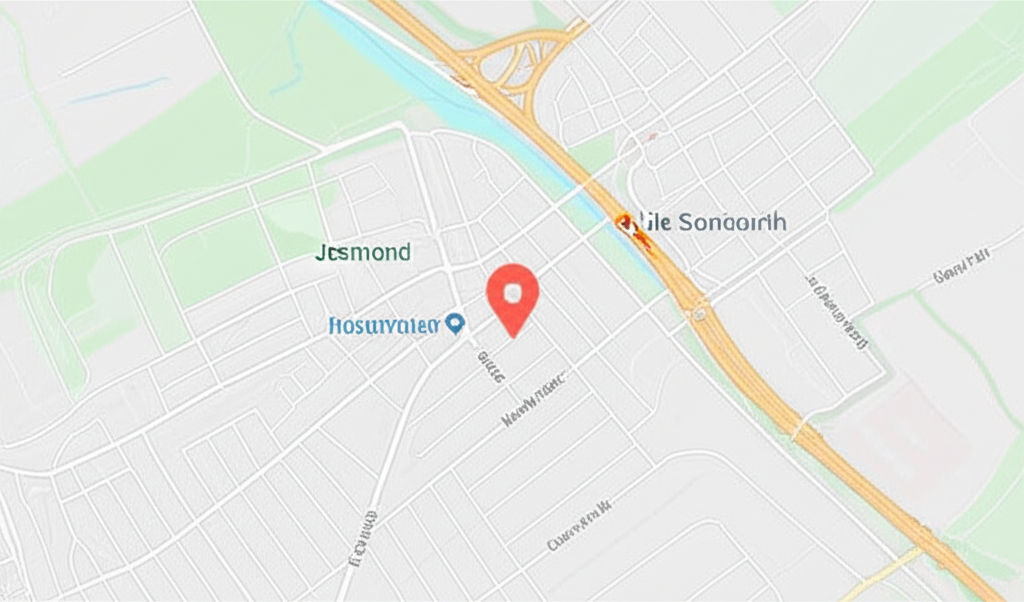 Map showing Sandyford's location in Newcastle